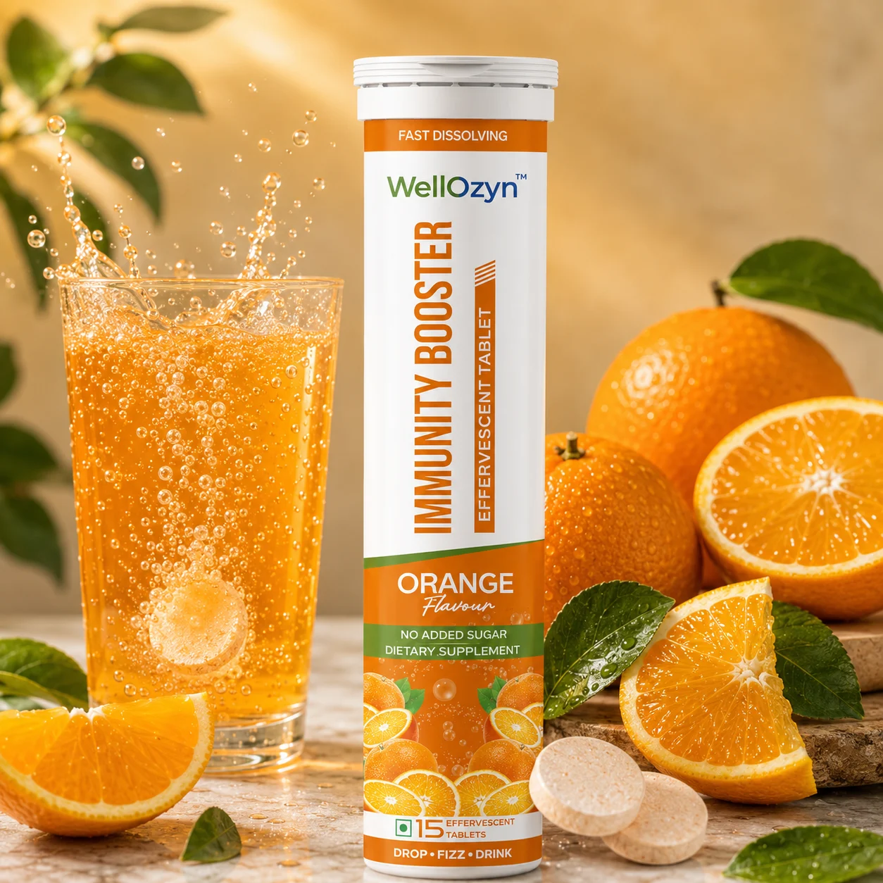 OAZYN Immunity+ effervescent tube, Orange